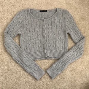 Brandy Melville grey button up sweater